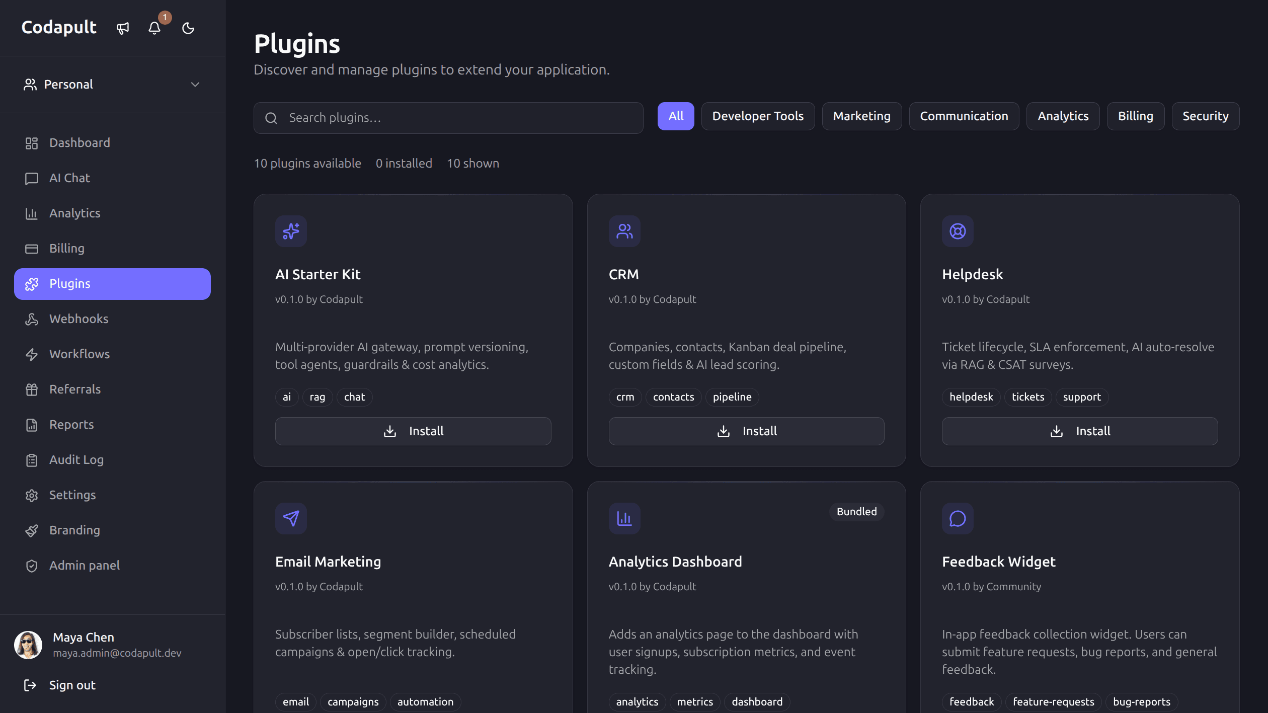 Plugin marketplace